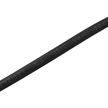 3mm Black Polyolefin Insulation Heat Shrink Tubing 6M 19.7ft