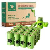 Poop Bags  Earth Friendly Pets N Bags Dog Waste Bags Refill Rolls 16 Rolls  240 Count Unscented Includes Dispenser