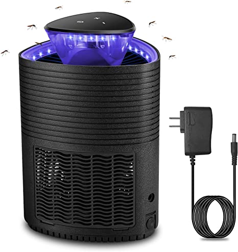 JCHOPE Bug Zapper, 3 Speed Adjustable Mosquito Zapper for Mosquitoes, Flies, Fruit Fly Traps with Double Circles of Blue Light and Upgraded Dual Core Fan for Kitchen Home