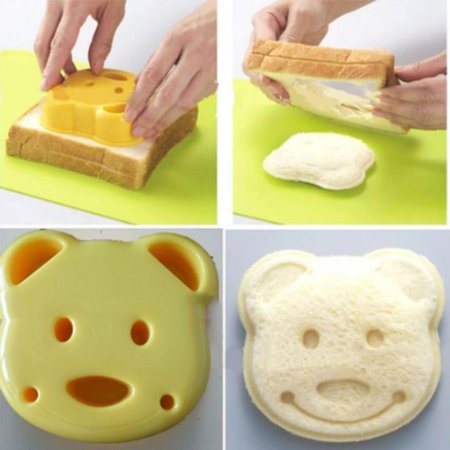HuntGold 2X DIY Bear Cookie Pastry Cutter Sandwich Toast Maker Bread Baking Mold Tool