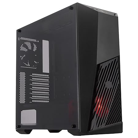 Cooler Master MasterBox K501L RGB Mid Tower Gaming Cabinet with Pre-Installed Fans and Tempered Glass Side Panel