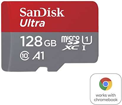 SanDisk 128GB Ultra microSD UHS-I Card for Chromebooks - Certified Works with Chromebooks - SDSQUA4-128G-GN6FA