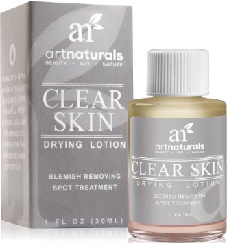 Art Naturals Clear Skin Drying Lotion 1fl oz - Acne Spot Remover Treatment for Fast Drying - Shrinks Whiteheads & Fades Out Face Blemishes