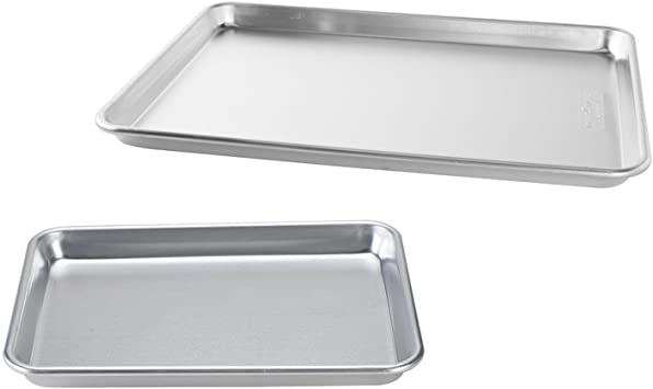 Nordic Ware Natural Aluminum Commercial Baker's Half Sheet and Baker's Quarter Sheet