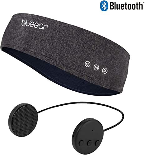 Bluetooth Headbands BLUEEAR Music Sports Sweatbands Headwear Sleephone 8 Hours Working Time for Outdoor Sports Yoga Travel and Meditation (One Size Fits All, Dark Grey)