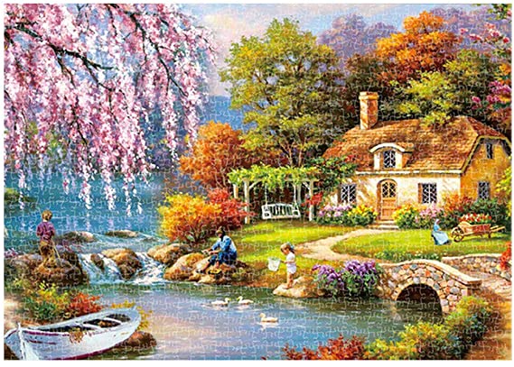 Sallymonday 1000 Piece Landscape Jigsaw Puzzles for Adults Kids, Every Piece is Unique, Pieces Fit Together Perfectly