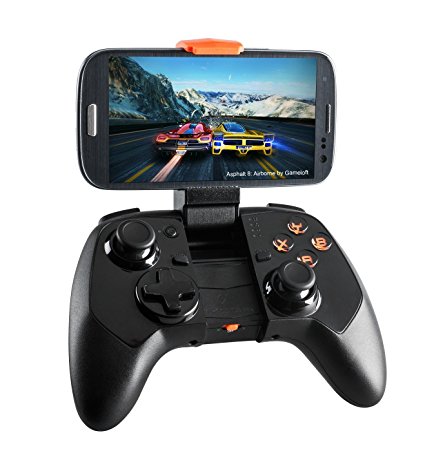 MOGA Pro Power Wireless Bluetooth Gaming Controller Pad with Built-In Holder and Included Tablet Stand Compatible with Android 2.3  Smartphones and Tablets Including - Black