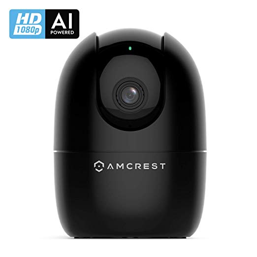 Amcrest SmartHome AI Human Detection WiFi Camera, Indoor Pan/Tilt Wireless IP Camera, Baby Monitor Mode, Auto-Tracking, Home Security Camera with Night Vision, Two-Way Audio, Nanny Cam ASH21-B (Black)