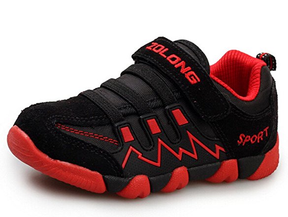 DADAWEN Boy's Girl's Children Sneakers Casual Velcro Strap Running Shoes (Toddler/Little Kid/Big Kid)