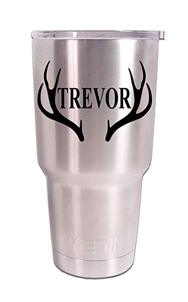 Personalized YETI 30 oz.Tumbler Antlers Monogram CUSTOM Laser Engraved