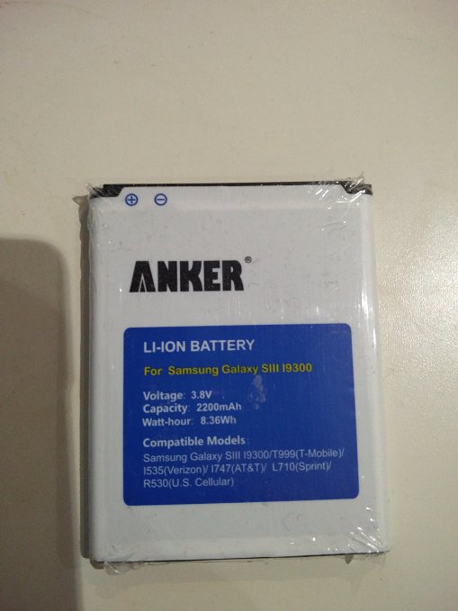 Anker 2200mAh Li-ion Battery For Samsung Galaxy S3 GT-I9300, T999(T-Mobile), I747(AT&T), I535(Verizon), R530(U.S.Cellular), L710(Sprint), fits EB-L1G6LLU, with NFC/Google Wallet [18-Month Warranty]