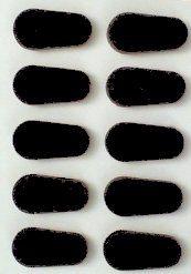 GMS Self Adhesive Soft Foam Nose Pads (12 Pack - 120 Nose Pads Total, Black)