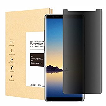 Galaxy Note 8 Screen Protector, Arhensive Privacy [Case Friendly] [Anti-Spy] [3D Curved] Tempered Glass Screen Protector for Samsung Galaxy Note 8 with Lifetime Replacement Warranty