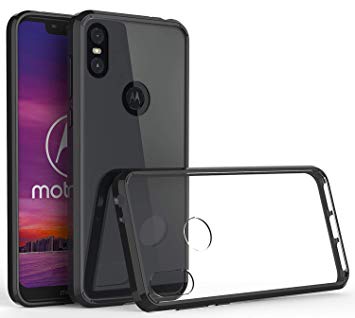 Case Collection Hybrid Cover for Motorola One Case 5.9" Ultra-Thin Crystal Clear Back with Side Bumper Scratch Resistant Transparent Protective Shell for Motorola One phone Case