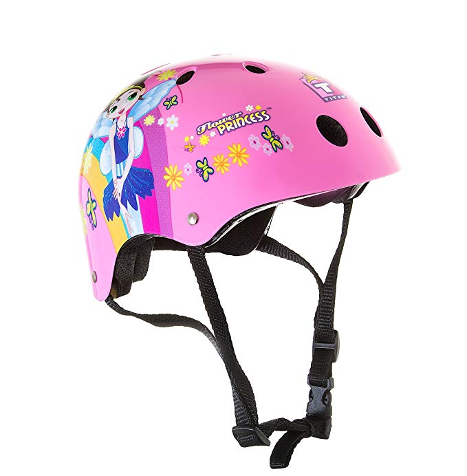 Titan Flower Princess Pink Helmet 11-Vent Multi-Sport Skateboard and BMX, Youth Size Small