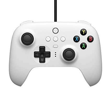 8BitDo Ultimate Wired Controller, USB Wired Controller for PC Windows 10, Android, Raspberry Pi and Switch (White)