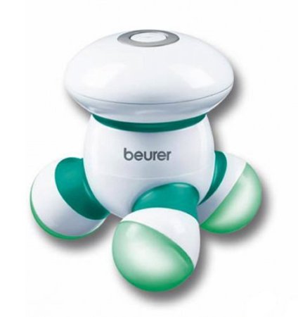 Beurer MG16 Mini Massager, For On The Go, w/LED Light, White-Green
