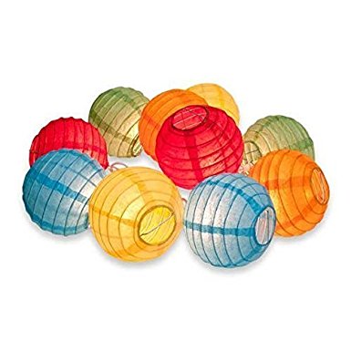 JapanBargain Multicolor Paper Lantern String Lights