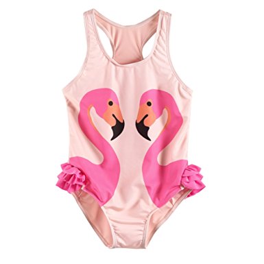 Hsctek Girls' One Piece Swimsuit, Lovely Animal Print Bathing Suit