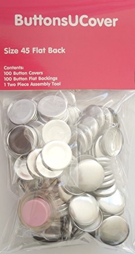 ButtonsUCover 100 Size 45 Flat Back Cover Buttons and Assembly Tool Kit