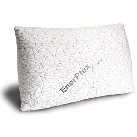 EnerPlex Queen Size Luxury Shredded Memory Foam Pillow, Premium Certipur Foam, Eco-Friendly Hypoallergenic Pillow, Fully Washable, Extra Foam, 180-Day Sleep Challenge!