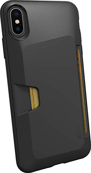 Silk iPhone XS Max Wallet Case - Wallet Slayer Vol. 1 [Slim Protective Vault Grip Credit Card Cover] - Black Tie Affair