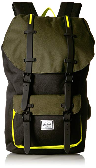 Herschel Supply Co. Little America Backpack, Black/Forest Night/Evening Primrose, One Size