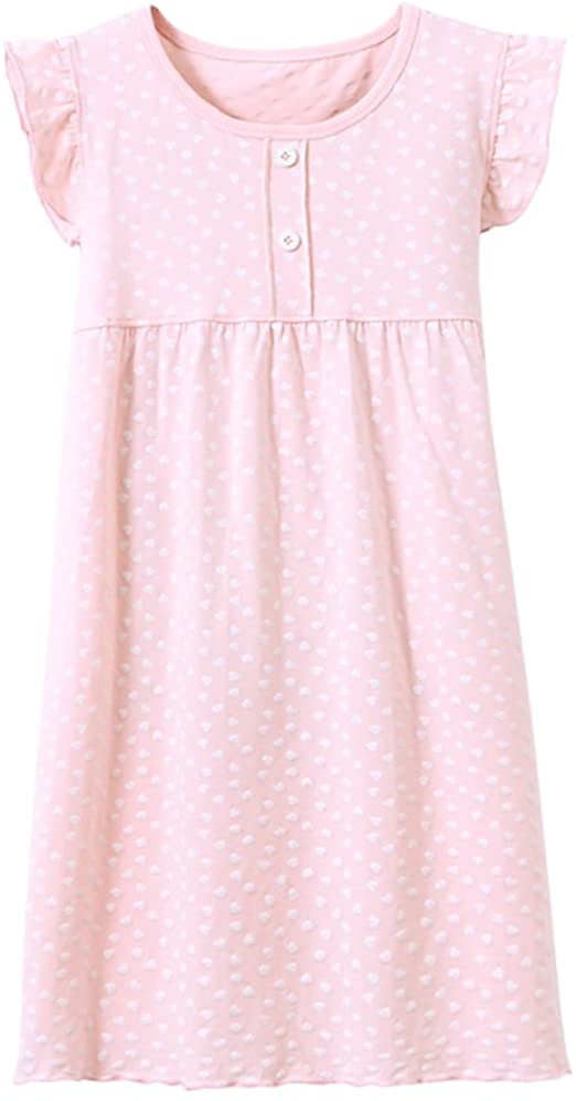 Zegoo Little Girls Cute Cotton Nightgown Floral Sleep Dresses