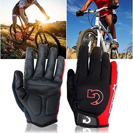 GEARONIC TM Cycling Bike Bicycle Motorcycle Shockproof Foam Padded Outdoor Sports Half Finger Short Riding Biking Glove Working Gloves