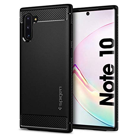 Spigen Rugged Armor Compatible with Samsung Galaxy Note 10 Case Cover (2019) - Matte Black