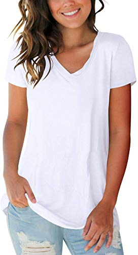 Womens Tops V Neck Tee Casual Short Sleeve and Long Sleeve T Shirts