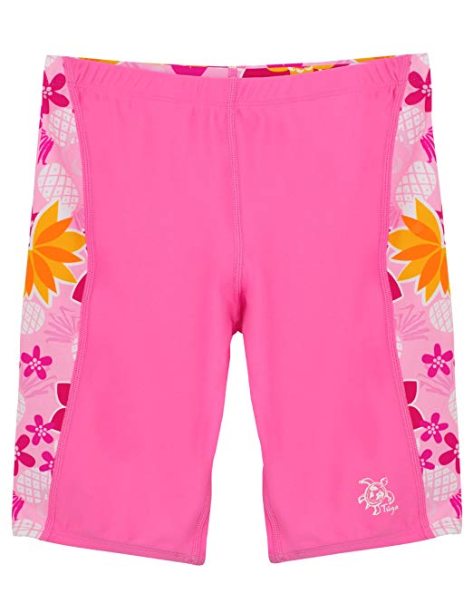 Tuga Girls Swim Jammer Short 2-14 Years, UPF 50  Sun Protection Board Short