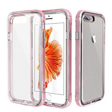 iPhone 7 Plus Case, Incircle [Ultra Hybrid] Dual protection [Crystal Clear] Clear back   PC Frame for iPhone 7 Plus (2016) (RoseGold)