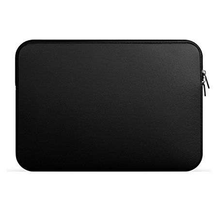 RAINYEAR Slim Fit Protective Soft Padded Sleeve Bag Case 11-11.6 Inch Neoprene Laptop Macbook Sleeve Case Briefcase for Macbook/Notebook/Tablet(Black)
