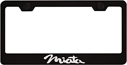 Fit Mazda Miata Matt Black Liecnese Plate Frame with Caps