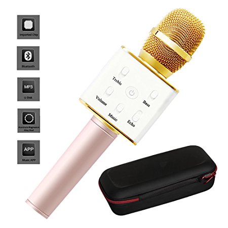 Outeam Karaoke Microphone - the Best Wireless Karaoke Machine with 2 Microphones Bluetooth for Home KTV,Outdoor Camping,Bonfire Party