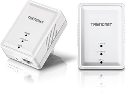 TRENDnet Powerline 500 AV Nano Adapter Kit, TPL-406E2K, Includes 2 x TPL-406E Adapters, Cross Compatible with Powerline 600/500/200,Windows 10, 8.1, 8, 7, Vista, XP, Ethernet Port, Plug & Play Install, White