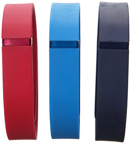 Fitbit Flex Classic Accessory Pack, Navy/Red/Blue, Large