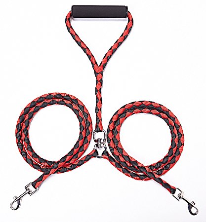 EXPAWLORER Double Dog Leash No-tangle Dual Leash for Two Dogs