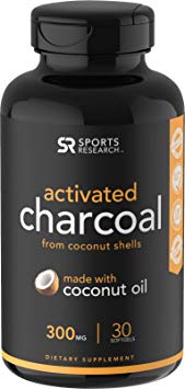 Coconut Activated Charcoal Infused with Organic Coconut Oil | Fast detoxing for Better Digestion | Non-GMO & Gluten Free (30 Mess-Free softgels)