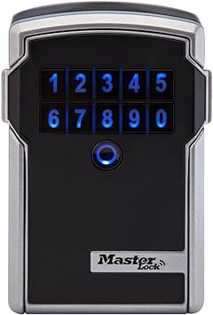 Master Lock Lock Box, Bluetooth® Wall Mount Key Safe, 3-1/4 in. Wide, 5441D