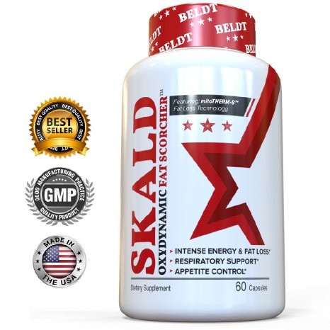 Best Fat Burner - SKALD Oxydynamic Fat Scorcher - For Enhanced Energy Weight Loss Appetite Control Metabolism Breathing First Ever and Mood - For Men and Women