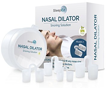 Snoring Solution - NEW 2018 Upgraded Design Snore Stopper by SleepEZzzz® - Snoring DeviceThat Works - Instant Snore relief - Perfect For Home Or Travel - 4 Pairs - 4 Sizes