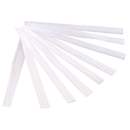 Makeup Brush Mesh Sheath - TOOGOO(R)10 Pcs Cosmetic Make Up Brush Pen Netting Cover Mesh Sheath Protectors Guards (White)