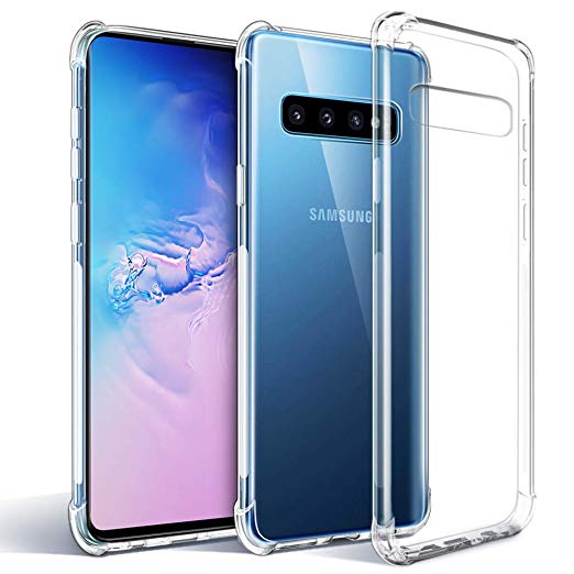 EasyAcc Case for Samsung Galaxy S10, Soft TPU Crystal Clear Slim Thin Phone Case with 4 Corners Air Cushion Protection Transparent Back Cover Compatible with Samsung Galaxy S10