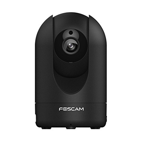 Foscam R2 WiFi 1080P Full HD, Pan Tilt Home IP Security Camera with WDR for Home Surveillance. 8x Digital Zoom, 110° Wide Viewing Angle, Two-Way Audio and Motion Detection - Black