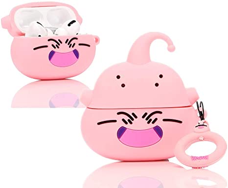 ZAHIUS Airpods Pro Silicone Case Funny Cute Cover Compatible for Apple Airpods Pro[3D Cartoon Pattern][Designed for Kids Girl and Boys][Dragon Ball Buu]