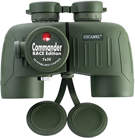 Binoculars for Adults,Pro Waterproof Binoculars with Rangefinder Compass 7x50 BAK4 Prism FMC Lens for Birdwatching Hunting Boating