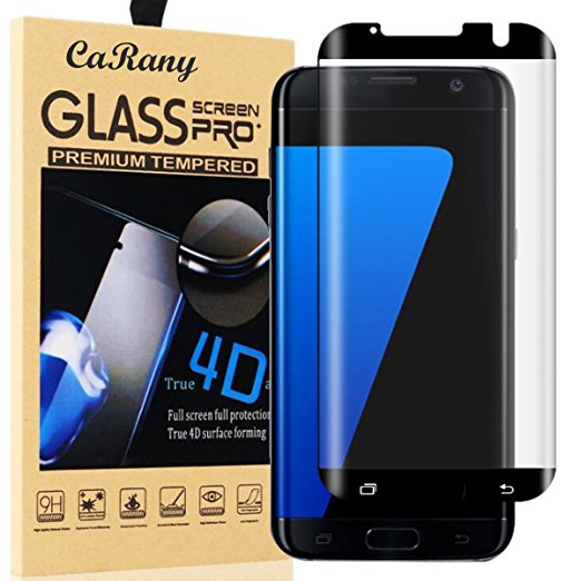 Galaxy S7 Edge Screen Protector,S7 Edge Glass Screen Protector,CaRany Anti-Bubble Ultra HD Tempered Glass Screen Protector for Samsung Galaxy S7 Edge