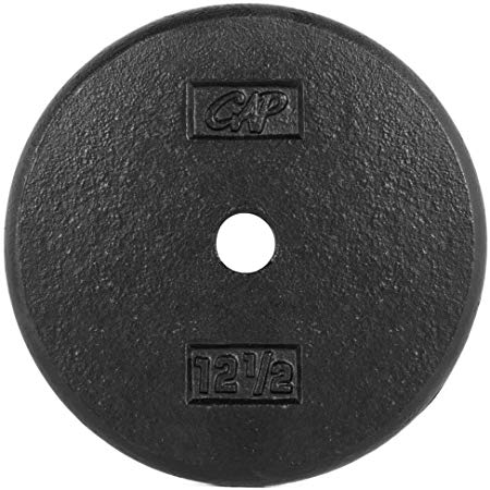 Cap Barbell Standard Weight Plate, 1-Inch, Black